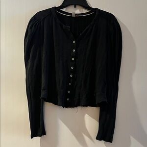 Pilcro Black Button-Down Women's Shirt